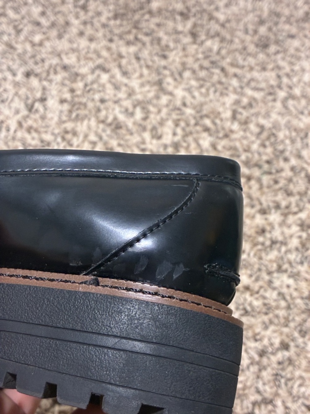 Sam Edelman Black Leather Loafers with Gold Bit - Picture 11 of 14
